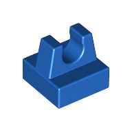 Tile Special 1 × 1 with Clip and Straight Tips Blue
