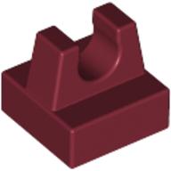 Tile Special 1 × 1 with Clip and Straight Tips Dark Red