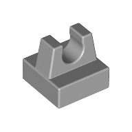 Tile Special 1 × 1 with Clip and Straight Tips Light Bluish Gray