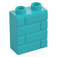 Duplo Brick 1 × 2 × 2 Brick Effect Medium Azure