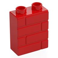 Duplo Brick 1 × 2 × 2 Brick Effect Red