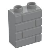 Duplo Brick 1 × 2 × 2 Brick Effect Light Bluish Gray