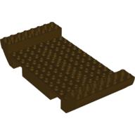 Boat Hull Section, Large Middle 8 × 16 × 2 1/3 with 8 or 9 Holes Dark Brown