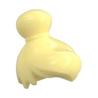 Hair Top Knot Bun and Fringe Bright Light Yellow