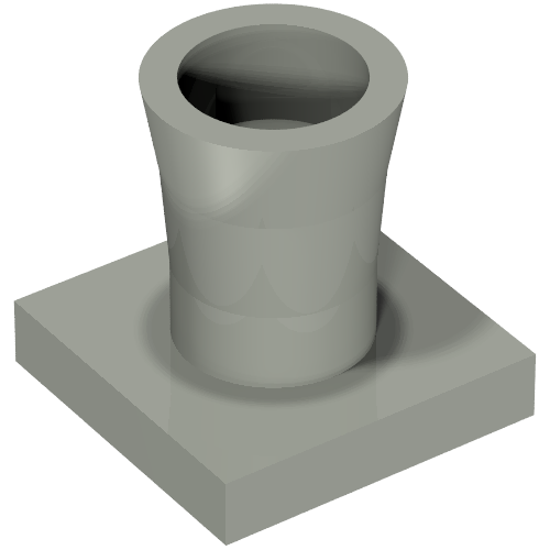 Plant, Palm Tree Base Light Gray