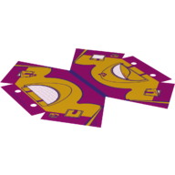Tent with Dark Purple Ridge Line and Bright Light Orange Friends Flap and Butterfly Print Trans-Clear
