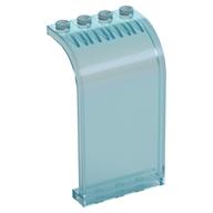 Paneel 3 × 4 × 6 gebogen oben Opal Trans-Light Blue