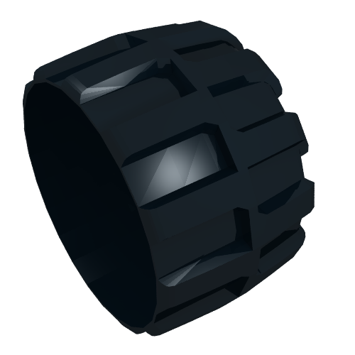 Wheel Hard Plastic Giant (71mm D. x 47mm) Black