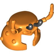 Mask Crab with Antennae and 2 Protruding Eyes Orange