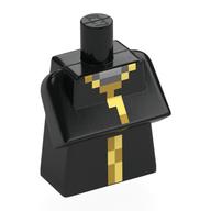 Torso Special, Long with Folded Arms with Pixelated Yellow/Bright Light Orange Stripe / Trim print Schwarz