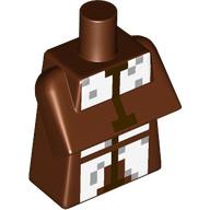 Torso Special, Long with Folded Arms with White Scarf print Reddish Brown