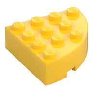 Brick Round Corner 4 × 4 Full Brick Gelb