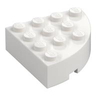 Brick Round Corner 4 × 4 Full Brick White