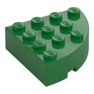 Brick Round Corner 4 × 4 Full Brick Green