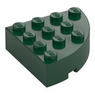 Brick Round Corner 4 × 4 Full Brick Dunkelgrün
