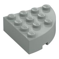Brick Round Corner 4 × 4 Full Brick Light Gray