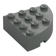 Brick Round Corner 4 × 4 Full Brick Dunkelgrau