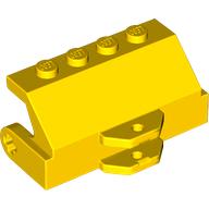 Street Sweeper Brush Holder with Towball Fitting Yellow