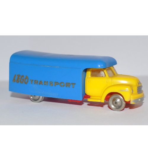HO Scale Bedford Moving Van - Side Indicators - LEGO Transport in Gold Yellow