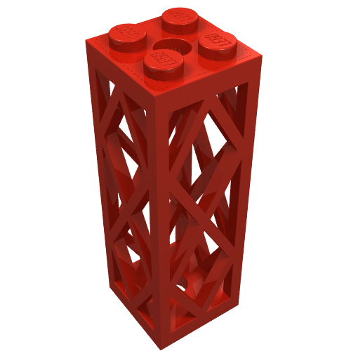 Support 2 × 2 × 5 Lattice Pillar, Complete Assembly Rot
