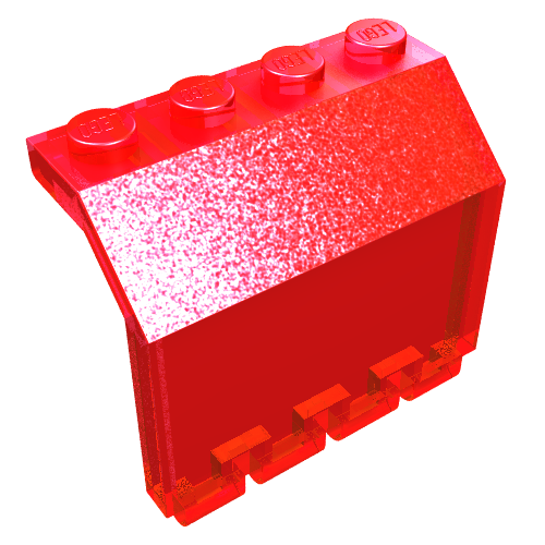 Hinge Panel 2 × 4 × 3 1/3 Trans-Red