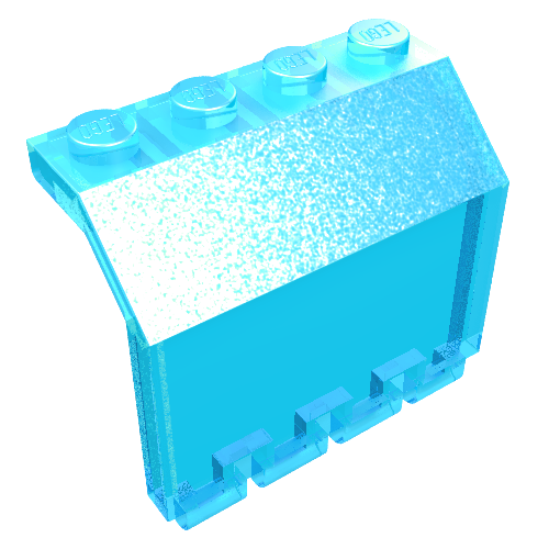 Hinge Panel 2 × 4 × 3 1/3 Trans-Light Blue