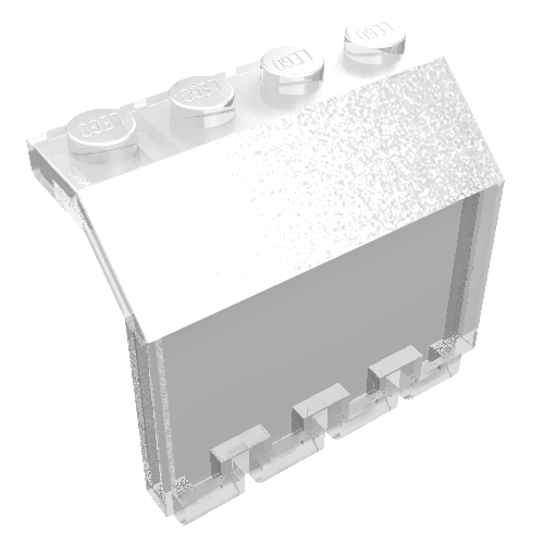 Scharnier Paneel 2 × 4 × 3 1/3 Transparent