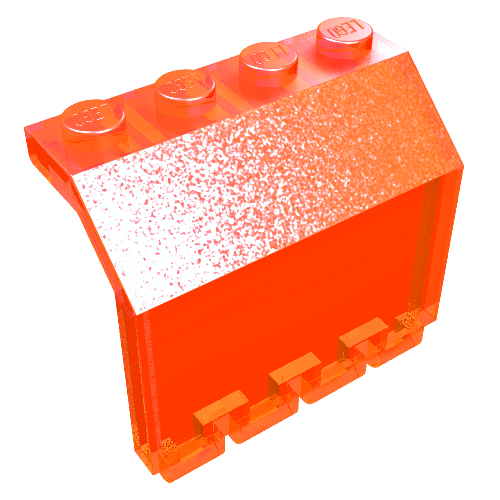 Hinge Panel 2 × 4 × 3 1/3 Trans-Neon Orange