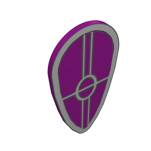 Shield Ovoid with Gungans Patrol Shield Print Purple