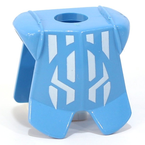 Minifig Neckwear Armor Breastplate with Leg Protection, Jayko Geometric Print Medium Blue