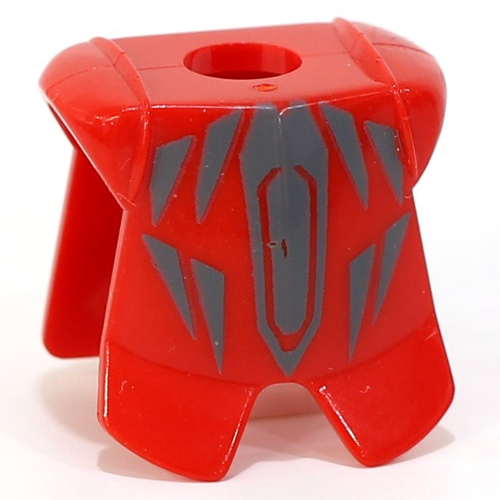 Minifig Neckwear Armor Breastplate with Leg Protection, Santis Geometric Print Red