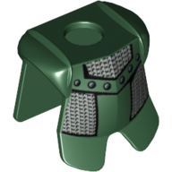 Minifig Neckwear Armor Breastplate with Leg Protection, Adric/Kentis Chain Mail Print Dark Green