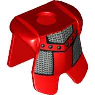 Minifig Neckwear Armor Breastplate with Leg Protection, Adric/Kentis Chain Mail Print Rot