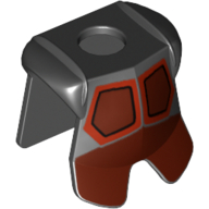 Minifig Neckwear Armor Breastplate with Leg Protection, Avatar Firebender Print [3828 / 3829] Schwarz