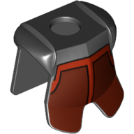 Minifig Neckwear Armor Breastplate with Leg Protection, Avatar Fire Nation Soldier Print Schwarz
