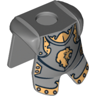 Minifig Neckwear Armor Breastplate with Leg Protection, Kingdoms Lion Head Print in 