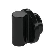 Plate Special Round 1 × 1 with Hollow Stud and Bar on Underside Black