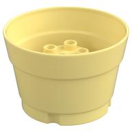 Duplo Flower Pot 6 × 6 × 3 Bright Light Yellow