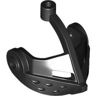 Headwear Accessory Visor Grille with Top Pin Hole (Castle) Black