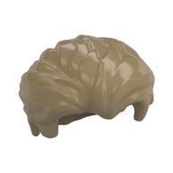 Hair Swept Back with Slight Widow's Peak and Short Side Burns [Plain] Dark Tan