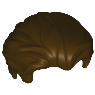 Hair Swept Back with Slight Widow's Peak and Short Side Burns [Plain] Dunkelbraun