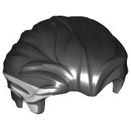 Hair Swept Back with Slight Widow's Peak and Short Side Burns with Silver Streaks Print Schwarz