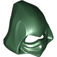 Hood / Cowl Pointed, Mask with Eye Holes Dark Green