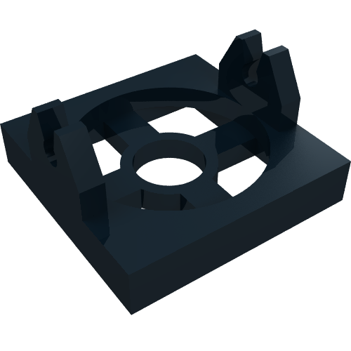 Magnet Holder Tile 2 × 2 - Short Arms Schwarz