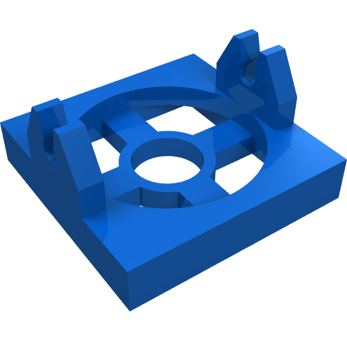 Magnet Holder Tile 2 × 2 - Short Arms Blue