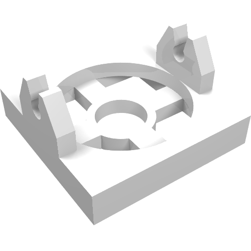 Magnet Holder Tile 2 × 2 - Short Arms Weiß