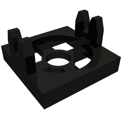 Magnet Holder Tile 2 × 2 - Tall Arms with Deep Notch