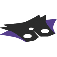 Neckwear Cape Collar, Pointed with 2 Dark Purple and 4 Black Points (Maleficent), Pointed at Neck [Top with 2 Holes] Dark Purple