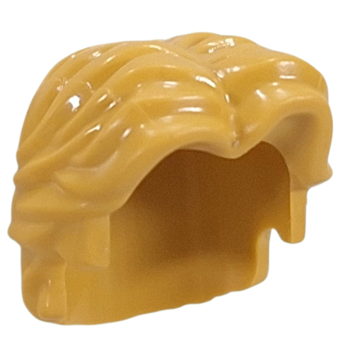 Hair Short Wavy with Center Part Ochre Yellow