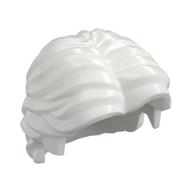 Hair Short Wavy with Center Part White